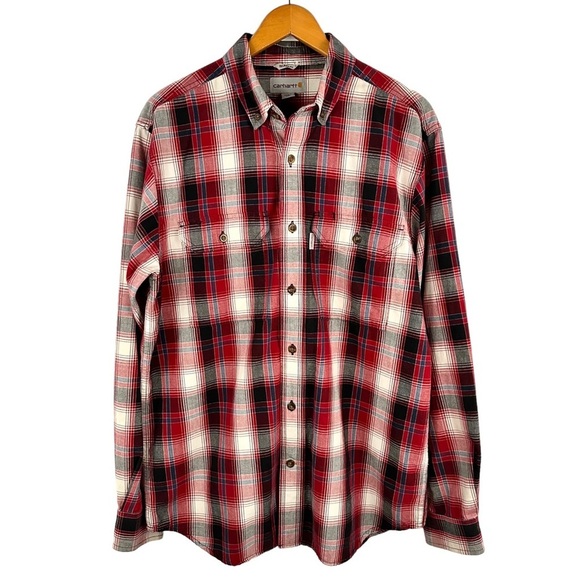 CARHARTT Relaxed Fit Plaid Long Sleeve Button Down Shirt - Picture 9 of 9